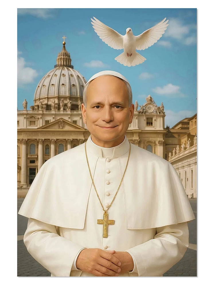 Plakat religijny PORTRET NOWY PAPIEŻ Leon XIV - POPE0001