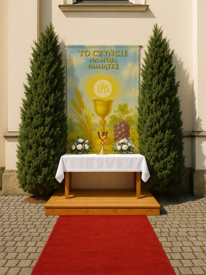 Baner na Boże Ciało dekoracja ołtarzy i&nbsp;procesji BBC0004