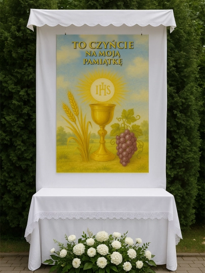 Baner na Boże Ciało dekoracja ołtarzy i procesji BBC0004