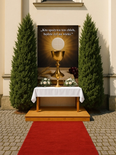 Baner na Boże Ciało dekoracja ołtarzy i procesji BBC0015