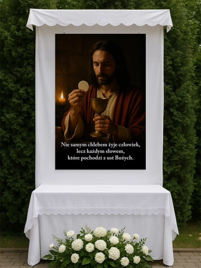 Baner na Boże Ciało dekoracja ołtarzy i procesji BBC0018