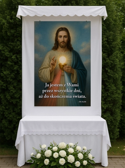 Baner na Boże Ciało dekoracja ołtarzy i&nbsp;procesji BBC0020