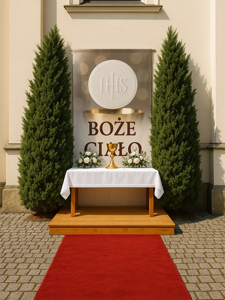 Baner na Boże Ciało dekoracja ołtarzy i&nbsp;procesji BBC0021