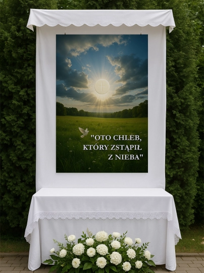 Baner na Boże Ciało dekoracja ołtarzy i procesji BBC0027