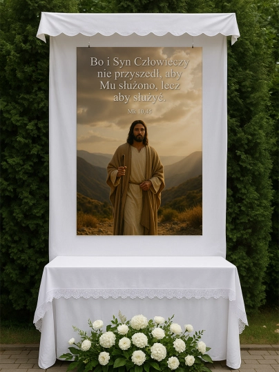 Baner na Boże Ciało dekoracja ołtarzy i procesji BBC0034