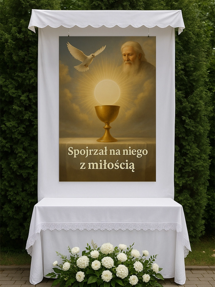 Baner na Boże Ciało dekoracja ołtarzy i&nbsp;procesji BBC0040