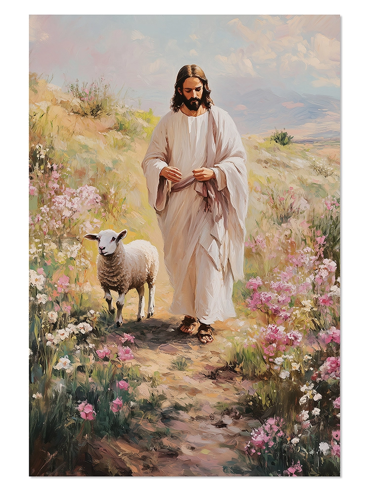 Plakat Jezus Dobry Pasterz JDP0007