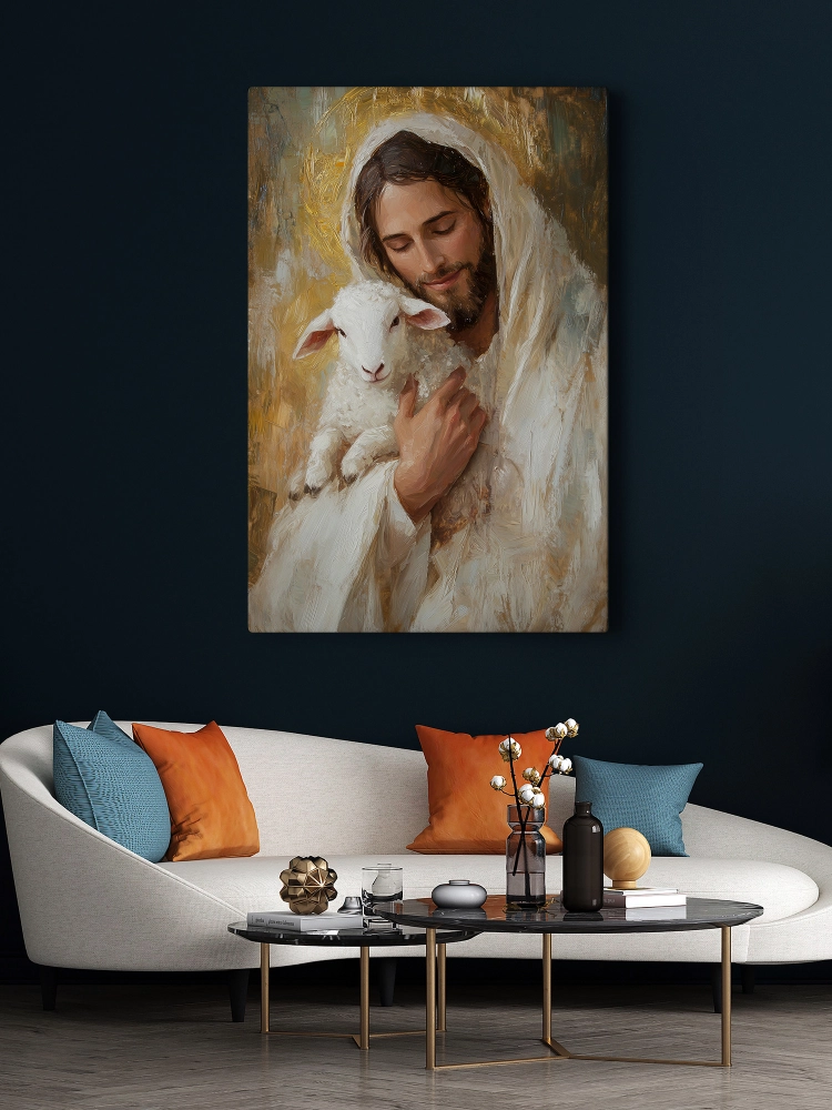 Obraz na płótnie Jezus Dobry Pasterz JDP0001